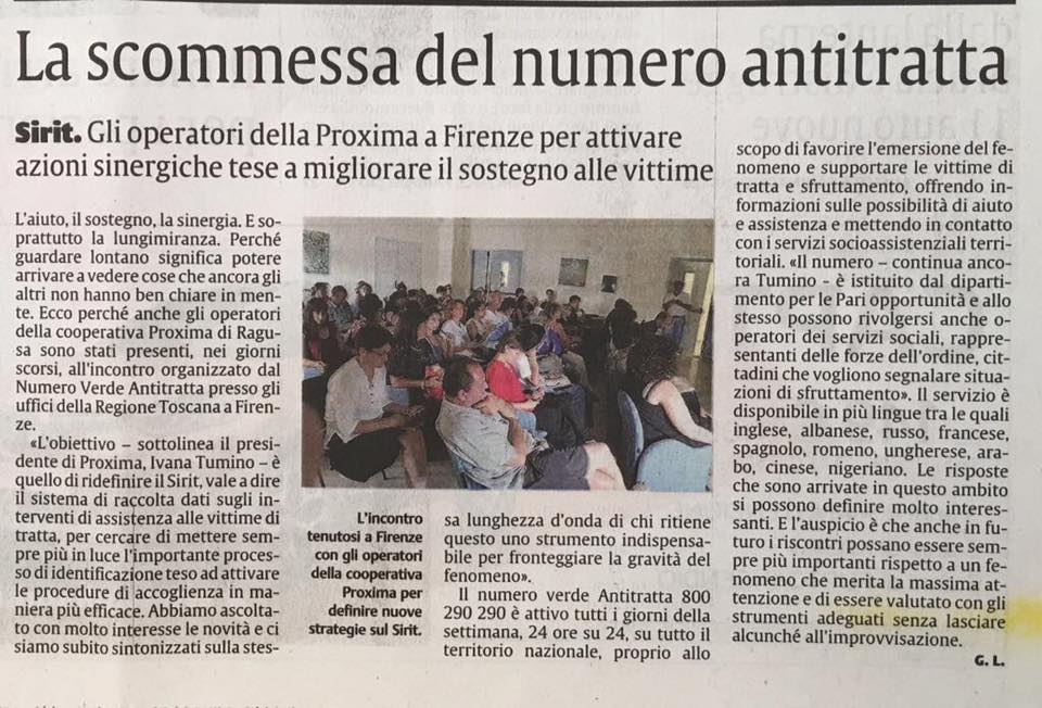 La scommessa del numero antitratta - La Sicilia